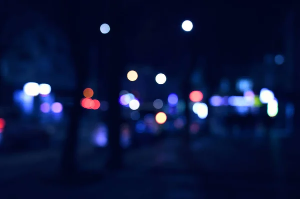 夜の街ライトブルーの背景 — ストック写真