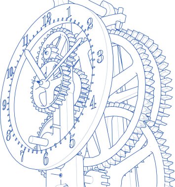 saat grafik sembolü 3d illüstrasyon