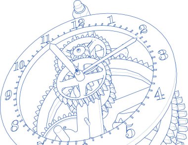 saat grafik sembolü 3d illüstrasyon