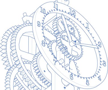 saat grafik sembolü 3d illüstrasyon