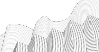 soyut mimari doğrusal yüzey 3d oluşturma