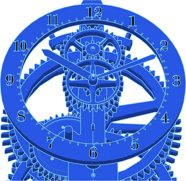 時計のグラフィックシンボル3Dイラスト — ストックベクタ