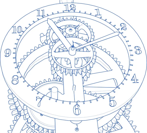 Clock Graphic Symbol Illustration — Stock Vector