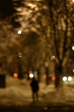 akşam şehir ışığı arka planı bulanık