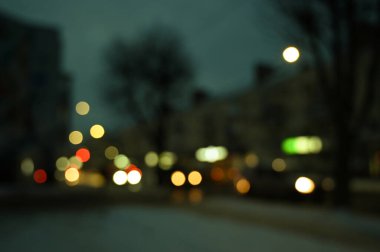 akşam şehir ışığı arka planı bulanık