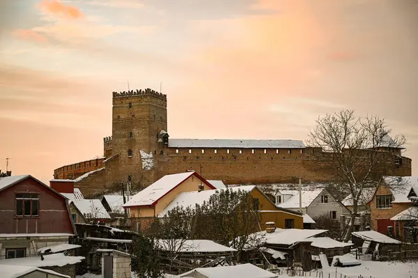 Старый Средневековый Замок Городе — стоковое фото