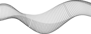 soyut geometri dalgalı yüzey 3 boyutlu illüstrasyon