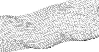 soyut geometri dalgalı yüzey 3 boyutlu illüstrasyon