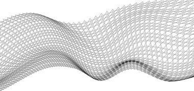 soyut geometri dalgalı yüzey 3 boyutlu illüstrasyon