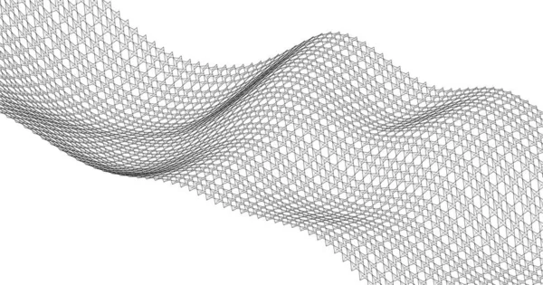 Abstrakte Geometrie Wellige Oberfläche Illustration — Stockvektor