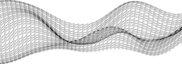 Geometria Astratta Superficie Ondulata Illustrazione — Vettoriale Stock