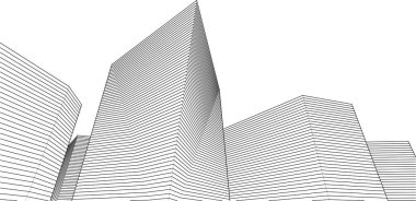 soyut şehir manzarası 3d illüstrasyon