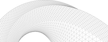 soyut geometri dalgalı yüzey 3 boyutlu illüstrasyon