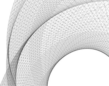 soyut geometri dalgalı yüzey 3 boyutlu illüstrasyon