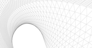 soyut geometri dalgalı yüzey 3 boyutlu illüstrasyon