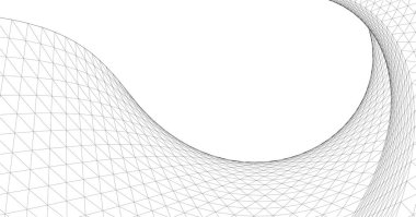 soyut geometri dalgalı yüzey 3 boyutlu illüstrasyon