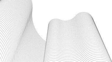 soyut geometri dalgalı yüzey 3 boyutlu illüstrasyon