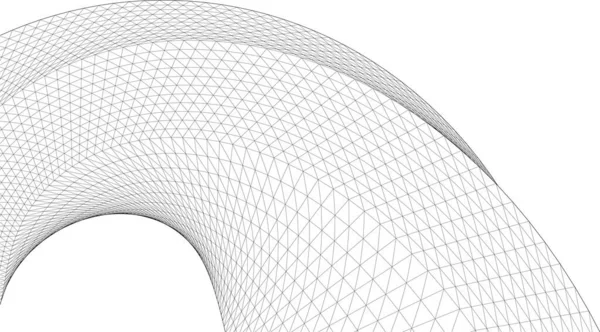 Abstrata Geometria Ondulada Superfície Ilustração — Vetor de Stock