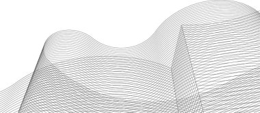 soyut geometri dalgalı yüzey 3 boyutlu illüstrasyon