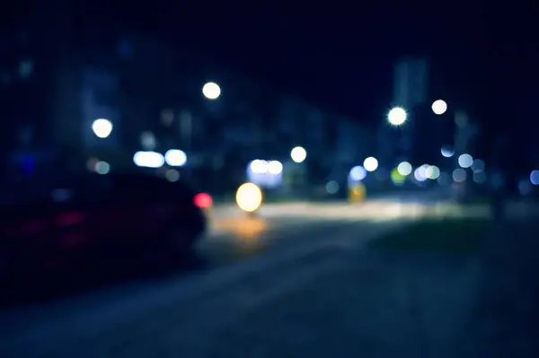 Evening City Lights Blur Background — Stock Photo, Image