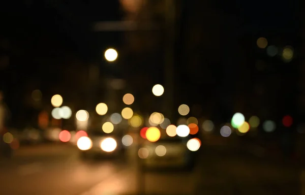 evening city lights blur background