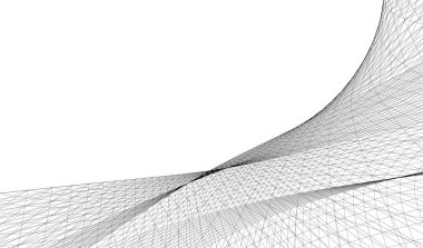 soyut geometri dalgalı yüzey 3 boyutlu illüstrasyon