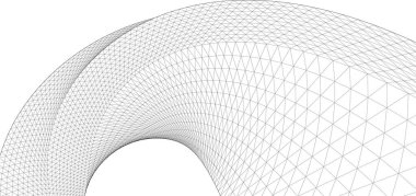 soyut geometri dalgalı yüzey 3 boyutlu illüstrasyon