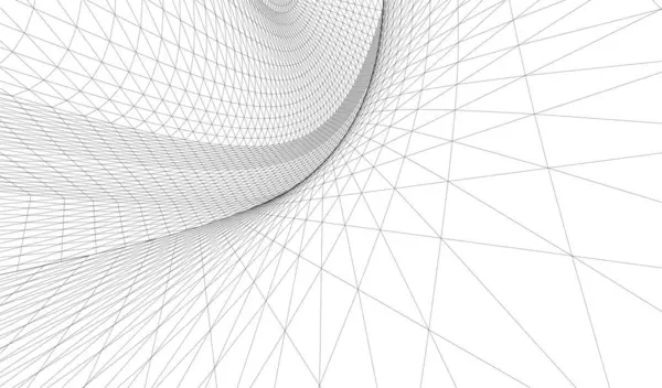 Geometría Abstracta Superficie Ondulada Ilustración — Vector de stock