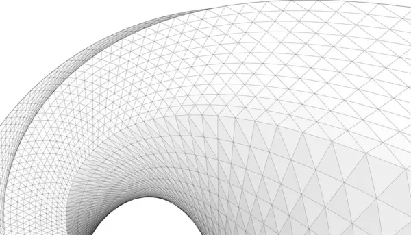 Géométrie Abstraite Surface Ondulée Illustration — Image vectorielle