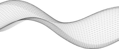 soyut geometri dalgalı yüzey 3 boyutlu illüstrasyon