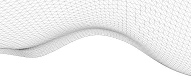 soyut geometri dalgalı yüzey 3 boyutlu illüstrasyon