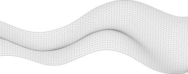 soyut geometri dalgalı yüzey 3 boyutlu illüstrasyon