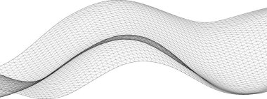 soyut geometri dalgalı yüzey 3 boyutlu illüstrasyon