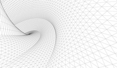 soyut geometri dalgalı yüzey 3 boyutlu illüstrasyon