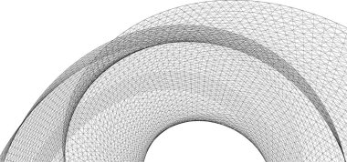 soyut geometri dalgalı yüzey 3 boyutlu illüstrasyon