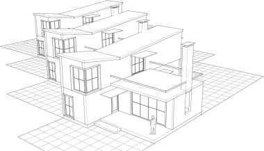 Belediyenin çizim konsepti 3D illüstrasyon