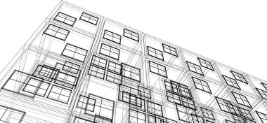 Modüler ev kavramı 3d vektör illüstrasyonu