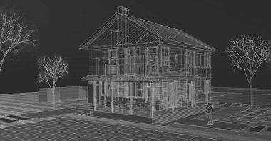 Belediyenin çizim konsepti 3D illüstrasyon