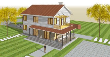 Belediyenin çizim konsepti 3D illüstrasyon