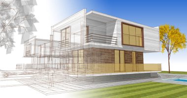 Belediyenin çizim konsepti 3D illüstrasyon