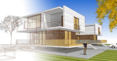 Belediyenin çizim konsepti 3D illüstrasyon