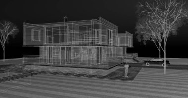 Belediyenin çizim konsepti 3D illüstrasyon