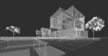 Belediyenin çizim konsepti 3D illüstrasyon