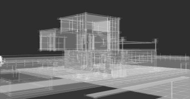 Belediyenin çizim konsepti 3D illüstrasyon