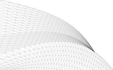 soyut geometri dalgalı yüzey 3 boyutlu illüstrasyon