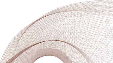 soyut geometri dalgalı yüzey 3 boyutlu illüstrasyon