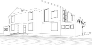 Belediyenin çizim konsepti 3D illüstrasyon