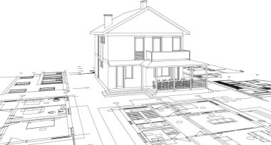 Belediyenin çizim konsepti 3D illüstrasyon