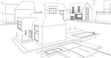 Belediyenin çizim konsepti 3D illüstrasyon