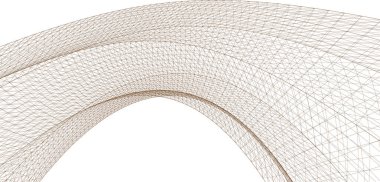 soyut geometri dalgalı yüzey 3 boyutlu illüstrasyon